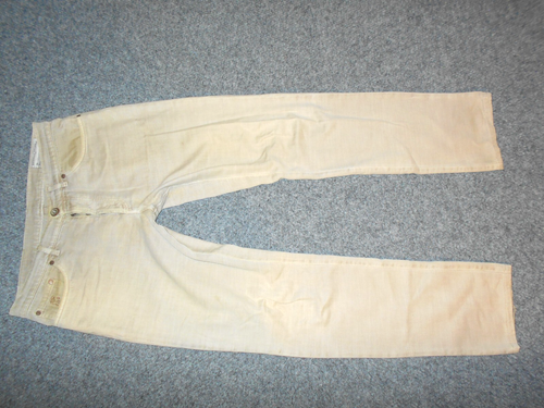 BRUNELLO CUCINELLI MADE IN ITALY MENS 33/34 TAN SOFT COTTON STRAIGHT JEANS Z2