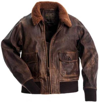 Aviator G-1 Distressed Brown Goatskin Leather Bomber Jacket (Screen Accurate)