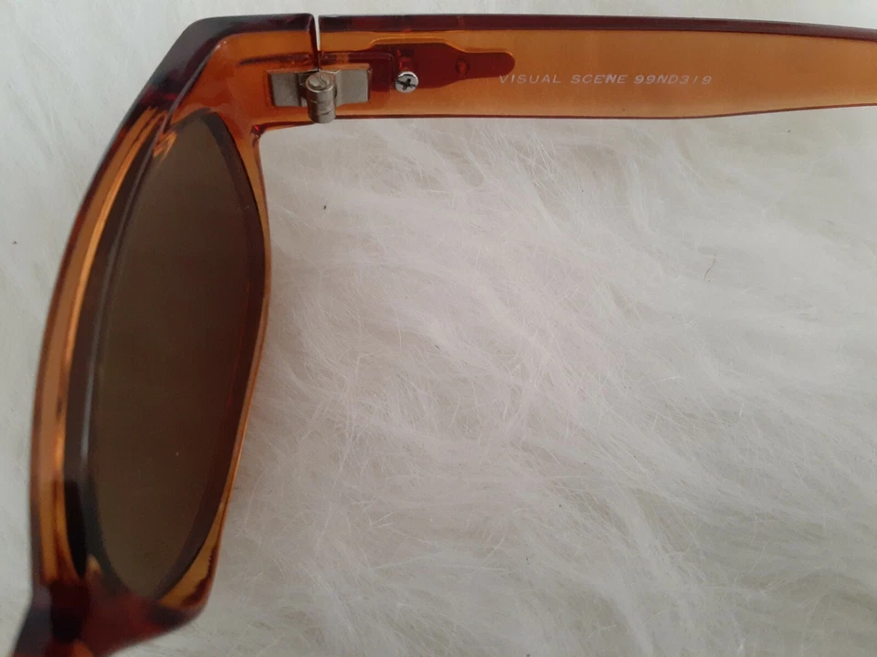 Vintage Ladies Sunglasses Visual Scene 99ND319 6002ND Brown Yellow Oval RARE - Image 4 of 4