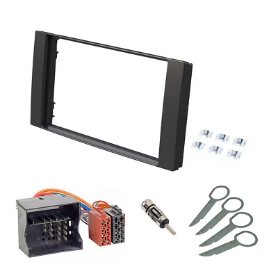 AUDIOPROJECT Auto Radio Blende SET Doppel 2 DIN für FORD Fiesta Focus Fusion C S-Max Adapter