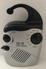 Portable AM/FM Radio, Water Resistant, New, Uses 4AA Batteries