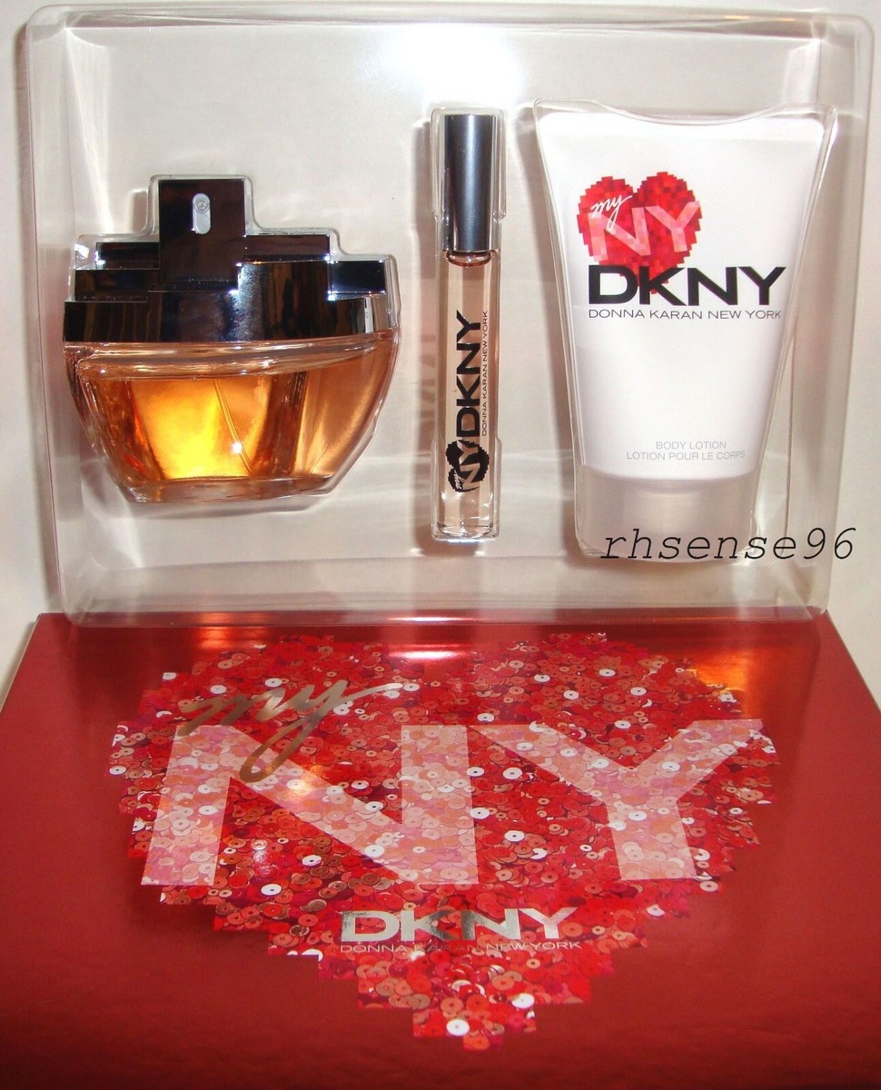 Donna Karan DKNY LOVE MY NY Perfume 3pc Set 3.4oz 100ml Edp Body Lotion Roll on