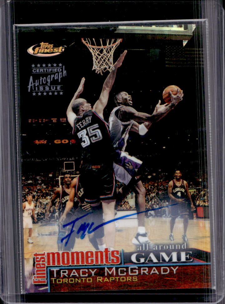2000-01 Topps Finest Tracy McGrady Finest Moments Refractor Auto #FM-TM