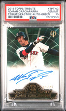 2014 TOPPS TRIBUTE NOMAR GARCIAPARRA TRIBUTE PASTIME AUTO GREEN PSA 10 GEM