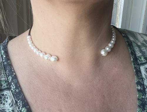 HONORA Pearl Open Neck Choker NECKLACE 