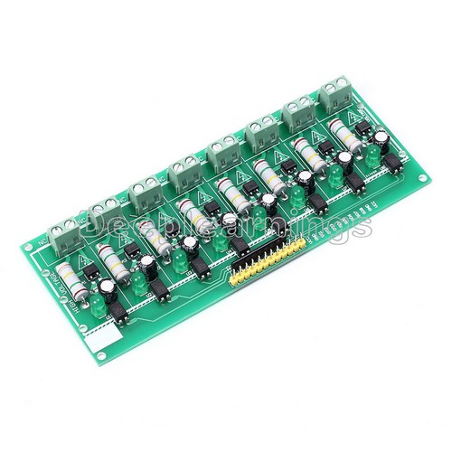 NEW Optocoupler Isolation Voltage Test Board 8 Channel AC 220V MCU TTL for PLC - Picture 3 of 9