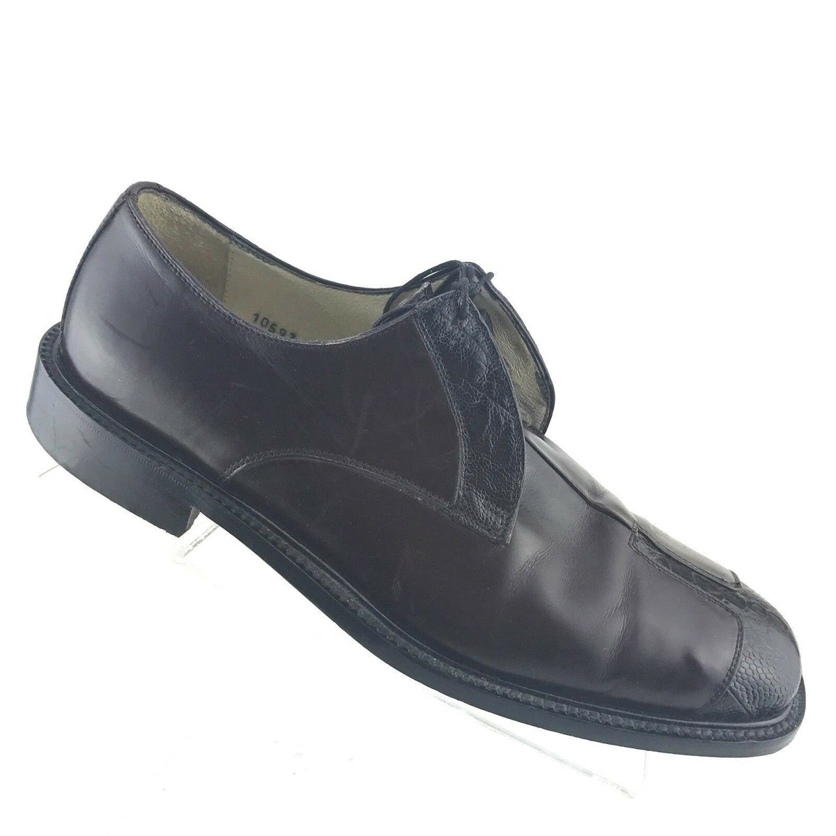 Belvedere Calf & Ostrich Oxford Mens Size 10.5 M Brown  display picture 1