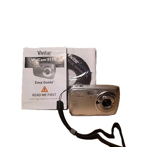 GREAT COND. Vivitar ViviCam 9112 9.1 MP Silver Digital Camera - Picture 1 of 9