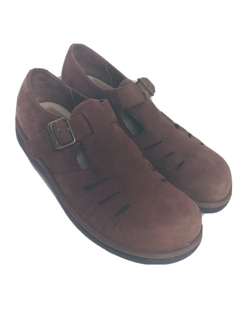 Teva Women's Mary jane Sandals Sz 8 brown leather covered toe | eBay