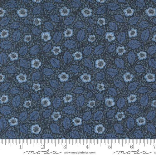 Morris Manor Antipodes Florals Twilight Blue by Howard Marcus for Moda 1/2 Yard