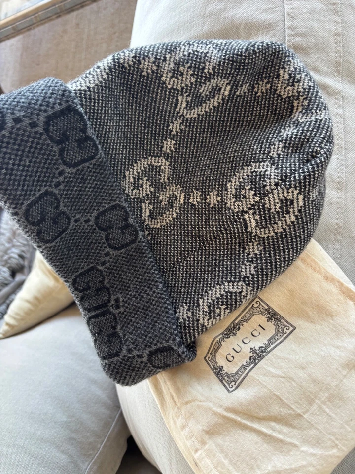 Gucci GG Logo Gorro Invierno Esquí Tejido Talla Mediana NUEVO con bolsa para el polvo Foto 4 de 4