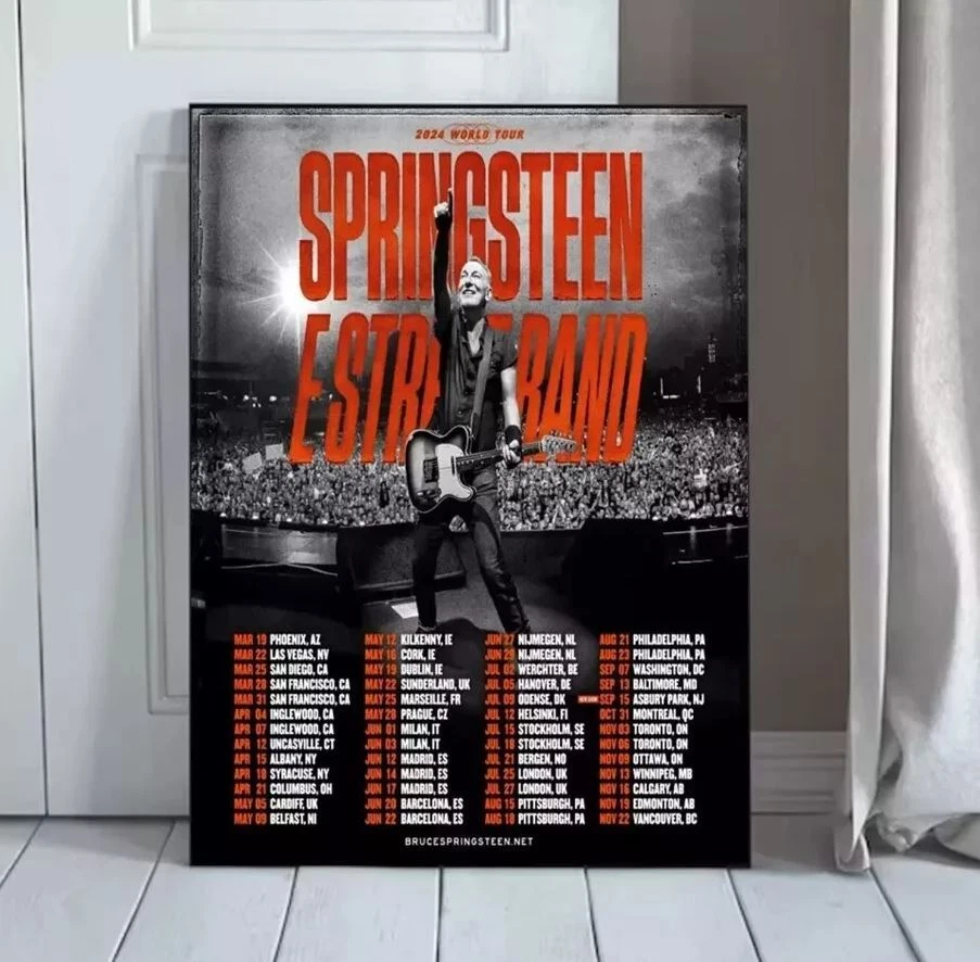 Bruce Springsteen and The E Street Band World Tour 2024 Poster