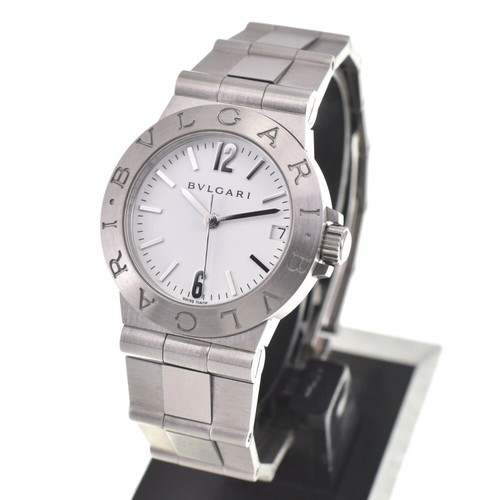 con papel BVLGARI Diagono Sports LCV29S fecha esfera blanca cuarzo damas O#138220 - Imagen 2 de 9