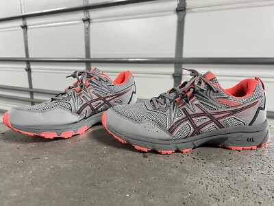 Asics Gel-VENTURE 8 Trail Running Gray Coral Hiking All Terrain Women s Sz 11