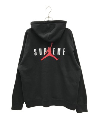 SUPREME × JORDAN Hooded sweatshirt Size: XL Black Men FA240205STY