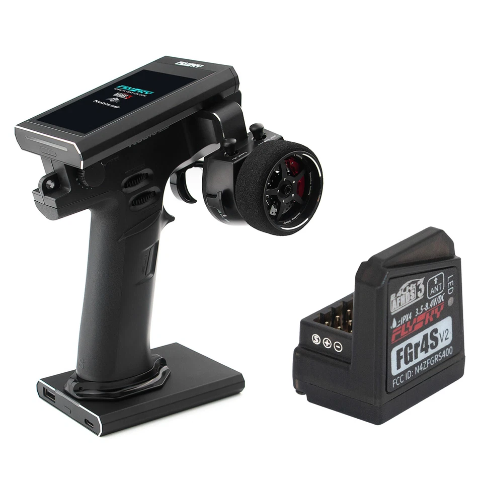 Flysky Noble NB4+ 2.4G 8CH RC Transmitter Remote Controller FGR4S Receiver J3R0 - Image 2 of 4