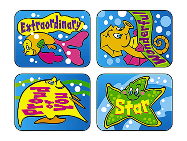 TREND 100 Large Fun Fish Applause reward stickers Teacher/Parent