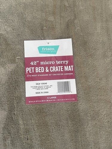 Frisco Micro Terry Dog Pet Bed And Crate Mat, 42”,new, Sealed - 第 2/6 張圖片