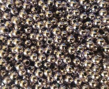 1,000 pcs Metallic Pewter Artificial Plastic Pearls 5mm Small Round Craft Beads