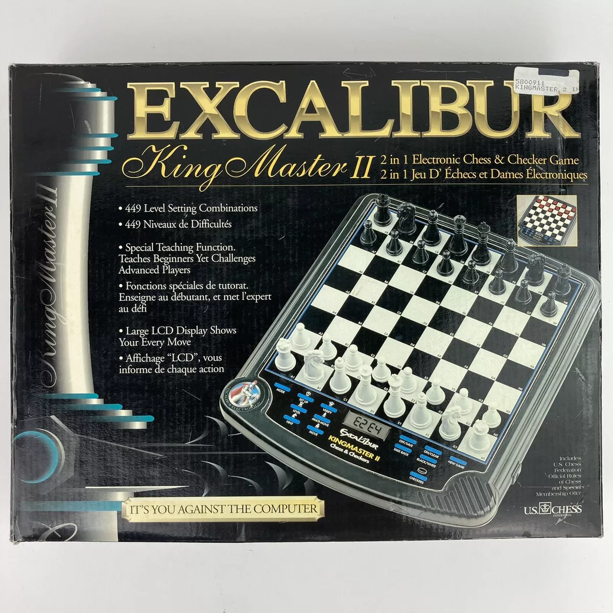 Excalibur King Master Electronic Chess Game Complete in Great 