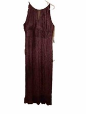 R&M Richards Evening Gown Merlot Size 16 Split Leg Used