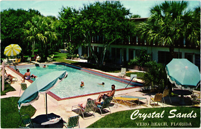 Crystal Sands Motel Causeway Blvd. Vero Beach, FL Postcard Unposted