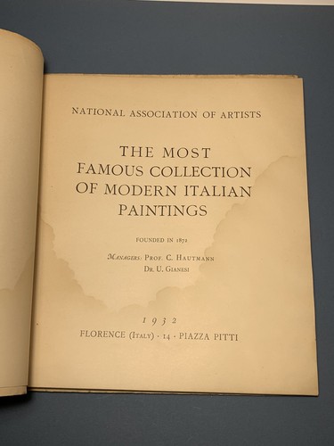 National Association of Artists ~ Paintings Catalog ITALIAN MODERN ART ~ 1932 - Picture 3 of 9