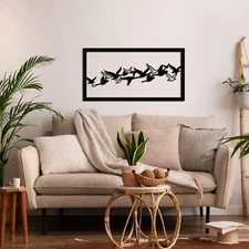 Birds Framed Metal Wall Art, Metal Wall Decor, Home Decor Wall Art, Wall Sign