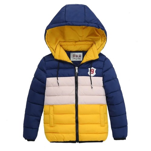 4-8 Years Old Winter Thick Warm Hooded Boys Jacket Zipper Down Birthday Present - Picture 3 of 36