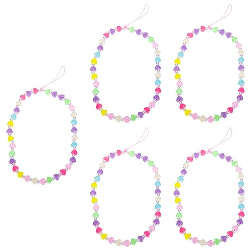 5 Pack Love Mobile Phone Chain Lanyard Necklace Beaded Charm Strap - Zdjęcie 8 z 12