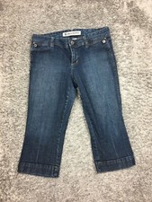 Gap Ultra Low Rise Cropped Jeans Womens Size 8 Blue Dark Wash Denim Vintage