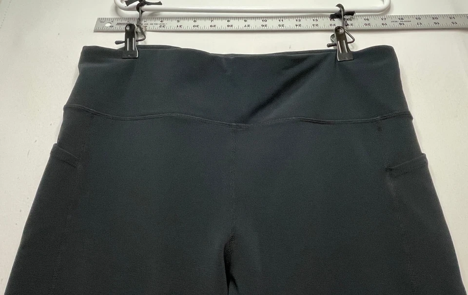 Pantalones de yoga cola para mujer XL 32 x 30 leggings gimnasio entrenamiento elástico tiro alto negro Foto 2 de 4