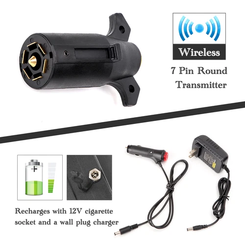 22" Wireless Tow Light Bar Trailer Rechargeable Magnetic For Truck Boat 7Pin - Picture 4 of 11