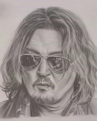 bleistift portrait zeichnungen Johnny Depp DIN A3