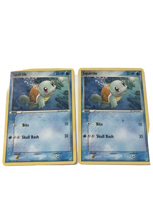2) 2006 Pokemon Card EX Crystal Guardians Squirtle 63/100 NM Non