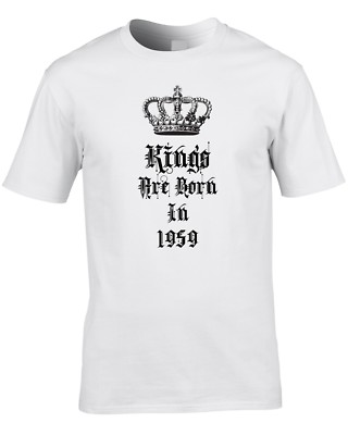 Kings Are Born In 1959 Mens T-Shirt 62nd Sixty Two Birthday Gift Idea Royal Cool