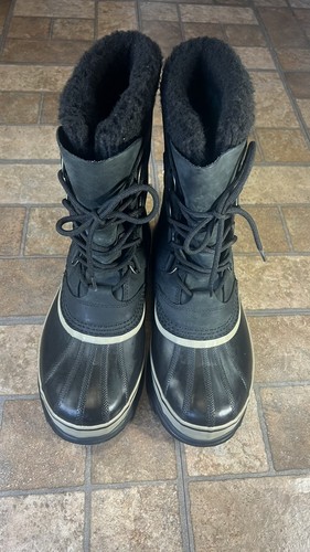 Sorel Caribou Boots Black/Dark Stone Size 10 MEN’S NM1000-014 - Picture 6 of 17