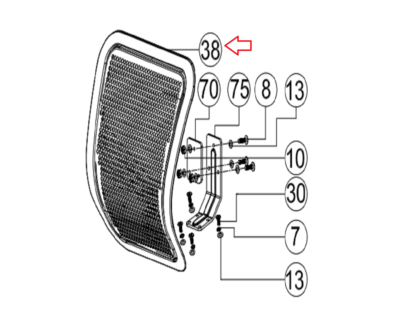 Livestrong I RB010 Recumbent Bike Backrest Set  1000350705