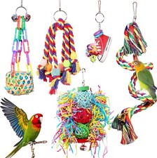 Bird Toy Shredding Rope Perch for Parakeets Conures Cockatiels Budgies