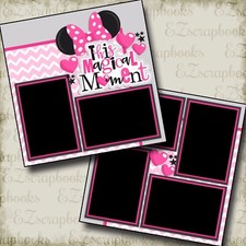 This Magic Moment Pink - 2 Premade Scrapbook Pages - EZ Layout 2234