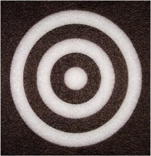 Venom Blowguns Black Border with White Rings 2" Thick Foam Target