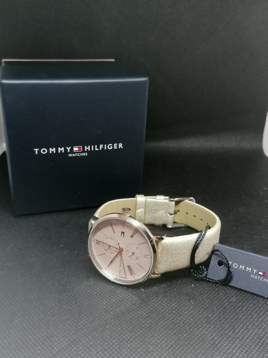 Tommy Hilfiger 32005932, Damenuhr Frauenuhr Lederarmband Quarzuhr