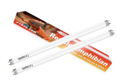 2-Pack UVB Reptile Light 10.0 Bulb 15W 18inch T8 Fluorescent Desert Lamp for ...