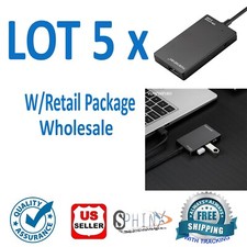 LOT 5 x 4 Ports USB 3.0 Hub Premium quality SLIM W/ retail package 5Gbps SPEED
