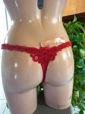 String Lise Charmel Taille 3 - Modèle Élégance Attitude Rouge écrin - Neuf Avec étiquettes