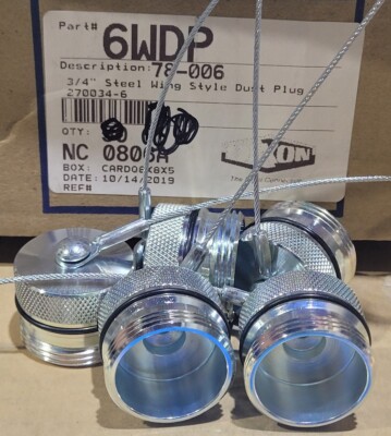 Dixon 6WDP Valve 3/4'' DQC Wingstyle Interchange Dust Plug W-Series QTY 5