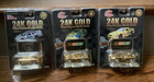 Racing Champions 24K Gold Plated Commemorative Series NASCAR Cars 1:64 Lot of 3
