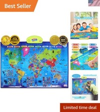 i-Poster My World Interactive Map - Educational Talking Toy for Children of A...