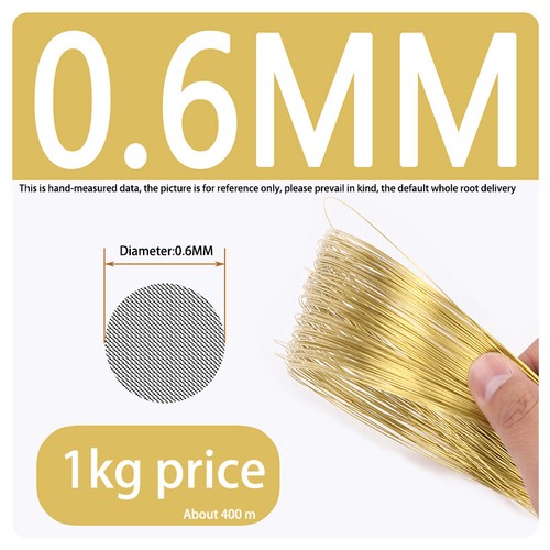 Solid Brass Round Wire (Bare Wire) 0.3mm~5mm Beaded Wire Crafts Wire & Cable - Picture 9 of 15