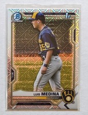 2021 Bowman Chrome Mega Box Luis Medina 1st Bowman Mojo #BCP-202 Brewers